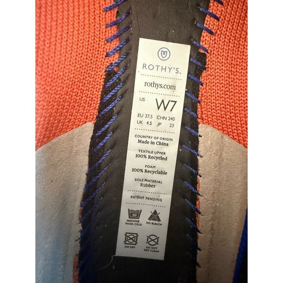 Rothy’s The Point persimmon orange womens flat shoe size 7 China (real) - Picture 8 of 8